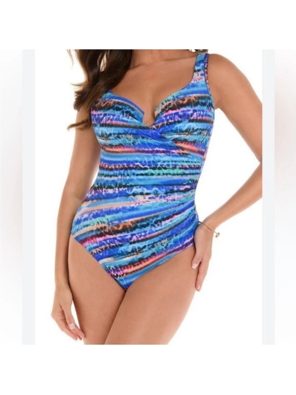 Miraclesuit Escape One Piece Swimsuit in Animal Spectrum Size 8 Msrp  $186 NWT